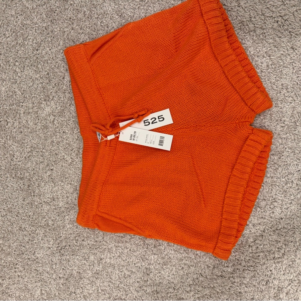 525 America Orange Knit Women's Shorts